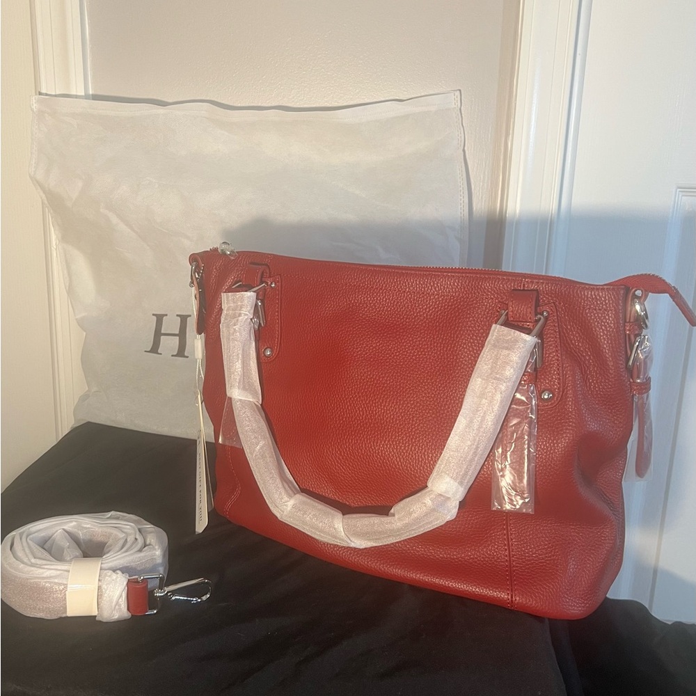 Heshe Leather Shoulder Tote - Picture 11 of 11